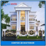 Rekomendasi Harga Desain Rumah 2 Lantai Desain Arsitek 3D rumah klasik 2 lantai Di Bekasi dengan nuansa mewah dan timeless