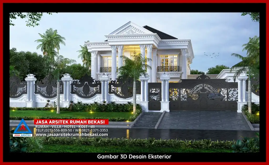 Jasa Desain Rumah 3D fasad Mewah Gratis di Bekasi Cepat Selesai Megah dan Elegan