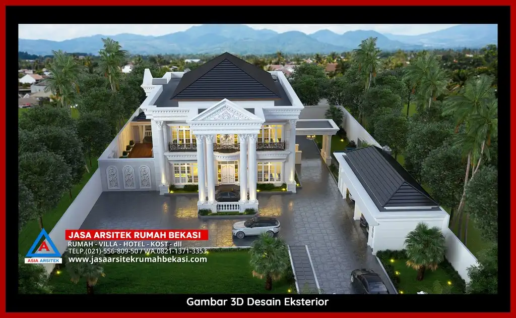 Jasa Desain Rumah 3D fasad Mewah Gratis di Bekasi Cepat Selesai Megah dan Elegan
