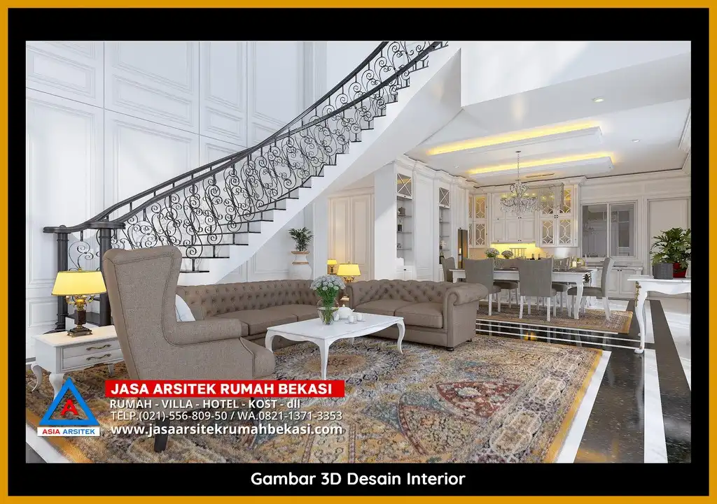 Jasa Desain Rumah 3D fasad Mewah Gratis di Jatiluhur Bekasi Terbaik megah dan elegan