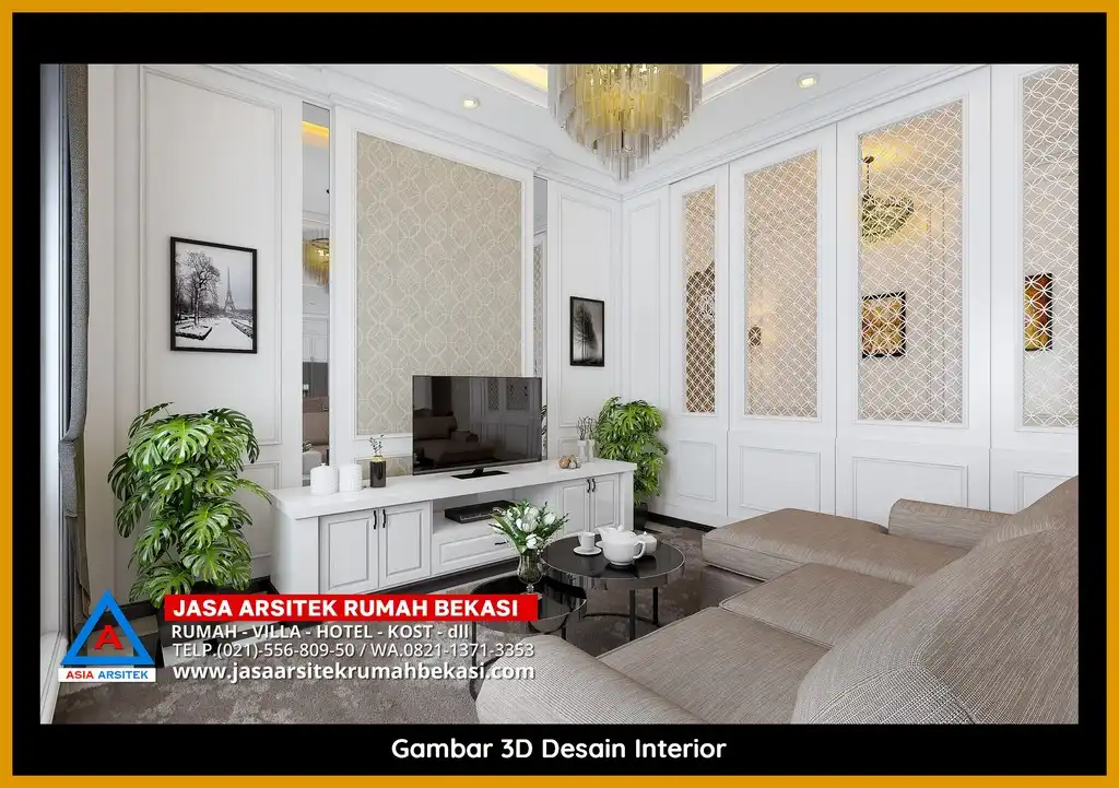Jasa Desain Rumah 3D fasad Mewah Gratis di Jatimekar Bekasi Terbaik megah dan elegan