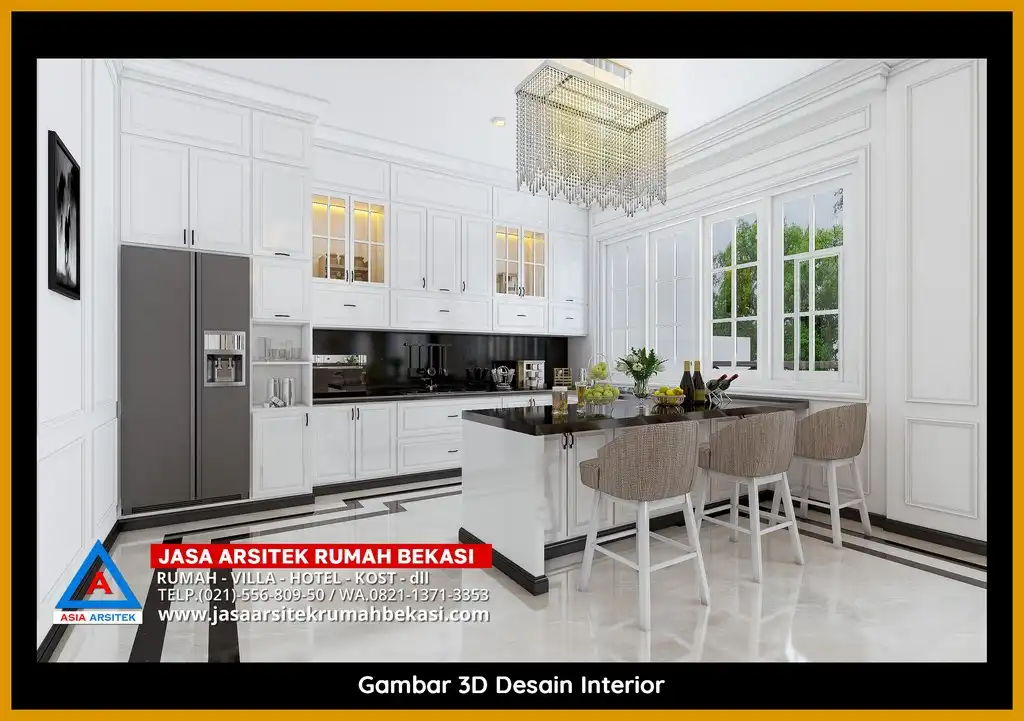 Jasa Desain Rumah 3D fasad Mewah Gratis di Jatimekar Bekasi Terbaik megah dan elegan