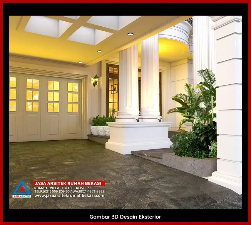 Jasa Desain Rumah 3D fasad Mewah Gratis di Jatirahayu Bekasi Cepat Selesai Megah dan Elegan