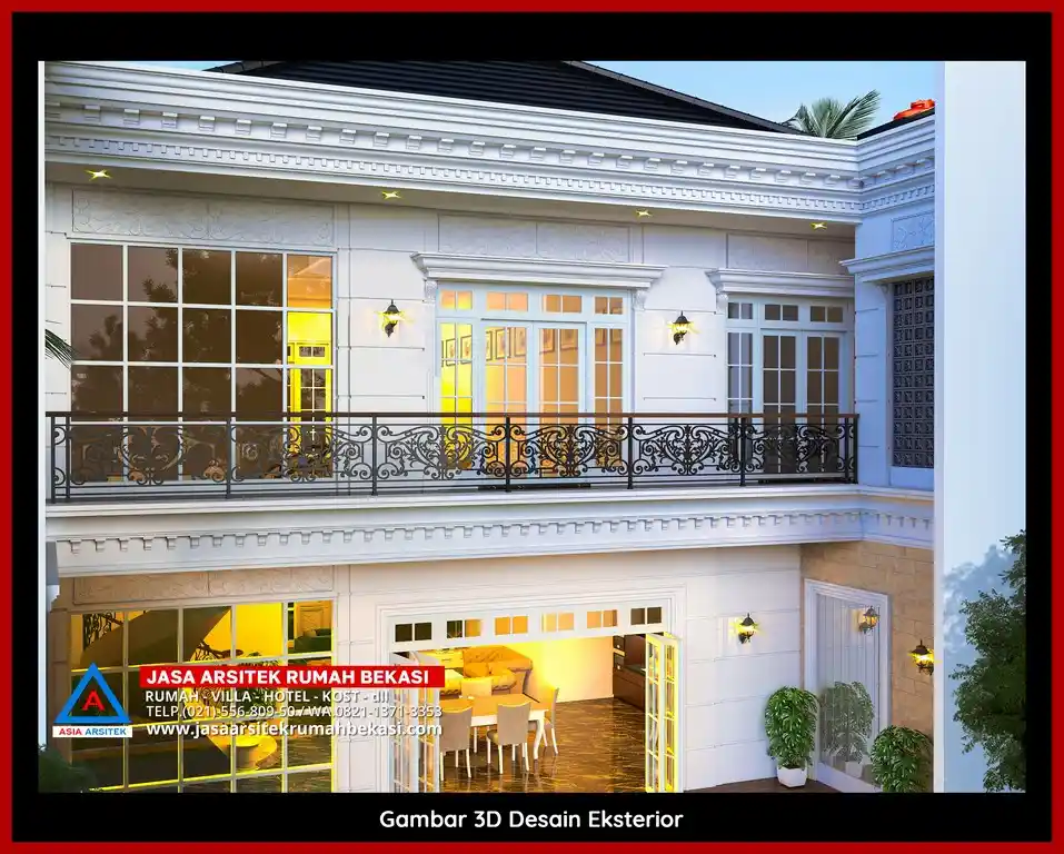 Jasa Desain Rumah 3D fasad Mewah Gratis di Jatirangga Bekasi Cepat Selesai Megah dan Elegan