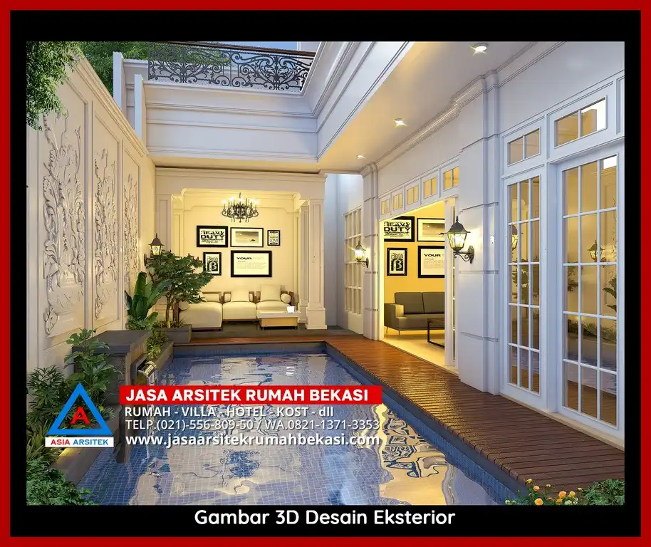 Jasa desain rumah di Pedurenan Bekasi – Layanan desain rumah profesional dengan konsep minimalis, modern, dan mewah yang fungsional serta estetis.