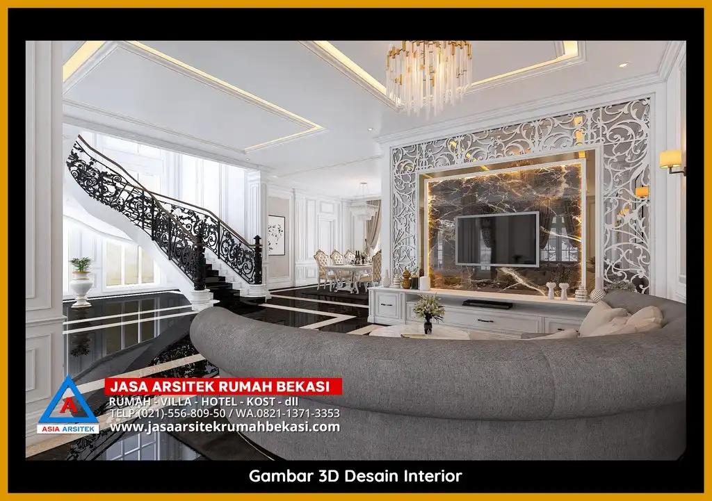 Rekomendasi Kontraktor Arsitek Terpercaya Konsultan Desain Rumah Mewah di Bekasi 2025 dengan nuansa mewah dan timeless
