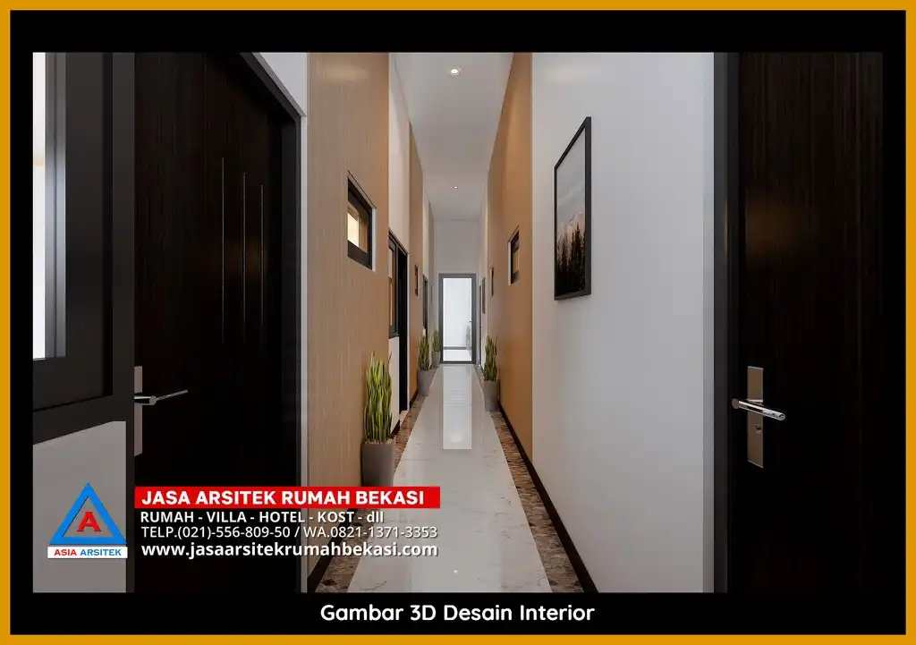 Jasa Desain Rumah Kost 3D fasad Mewah Gratis Di Bekasi Terbaik megah dan detail elegan