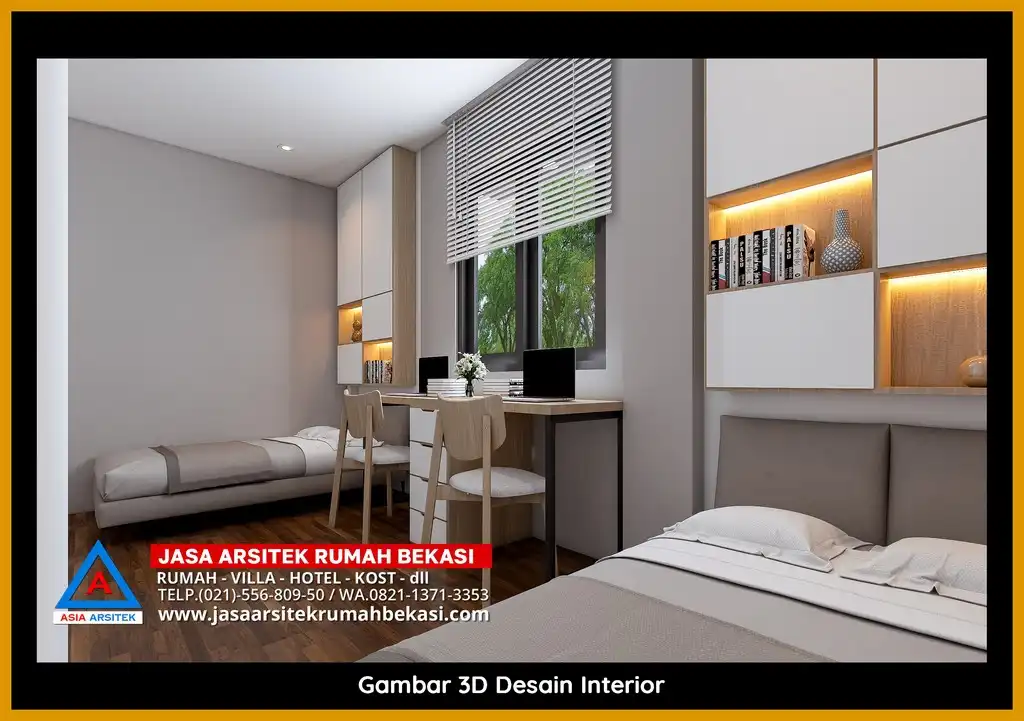 Jasa Desain Rumah Kost 3D fasad Mewah Gratis Di Bekasi Terbaik megah dan detail elegan