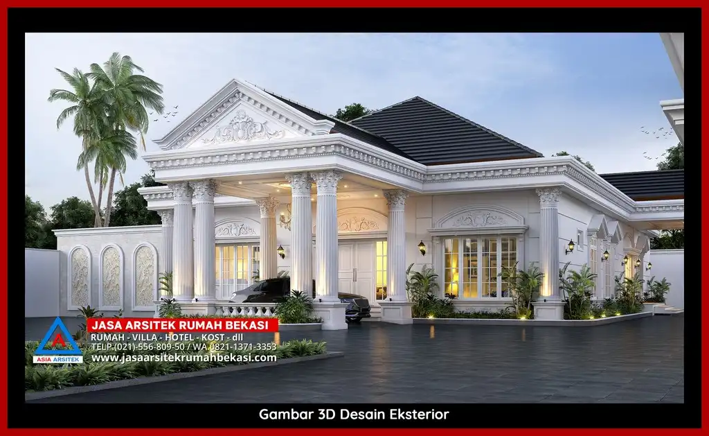 Jasa Desain Rumah di Aren Jaya Bekasi dengan taman luas dan lanskap indah Terpercaya