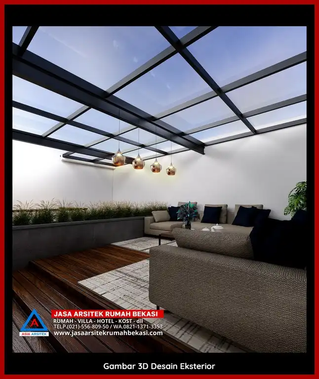 Visualisasi 3D arsitek Jasa Desain Rumah klasik bergaya Eropa di Bintara Jaya Bekasi dengan ornamen mewah