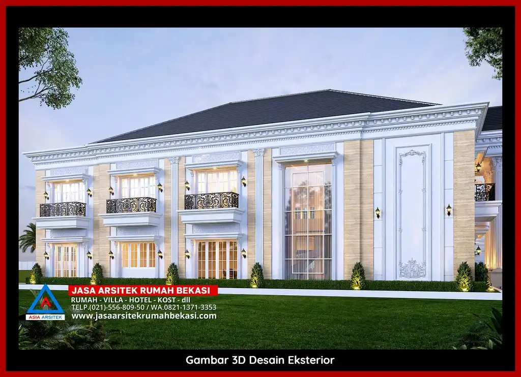 Jasa Vendor Arsitek Terbaik Di Bekasi 2025 dengan taman luas dan lanskap indah Terpercaya