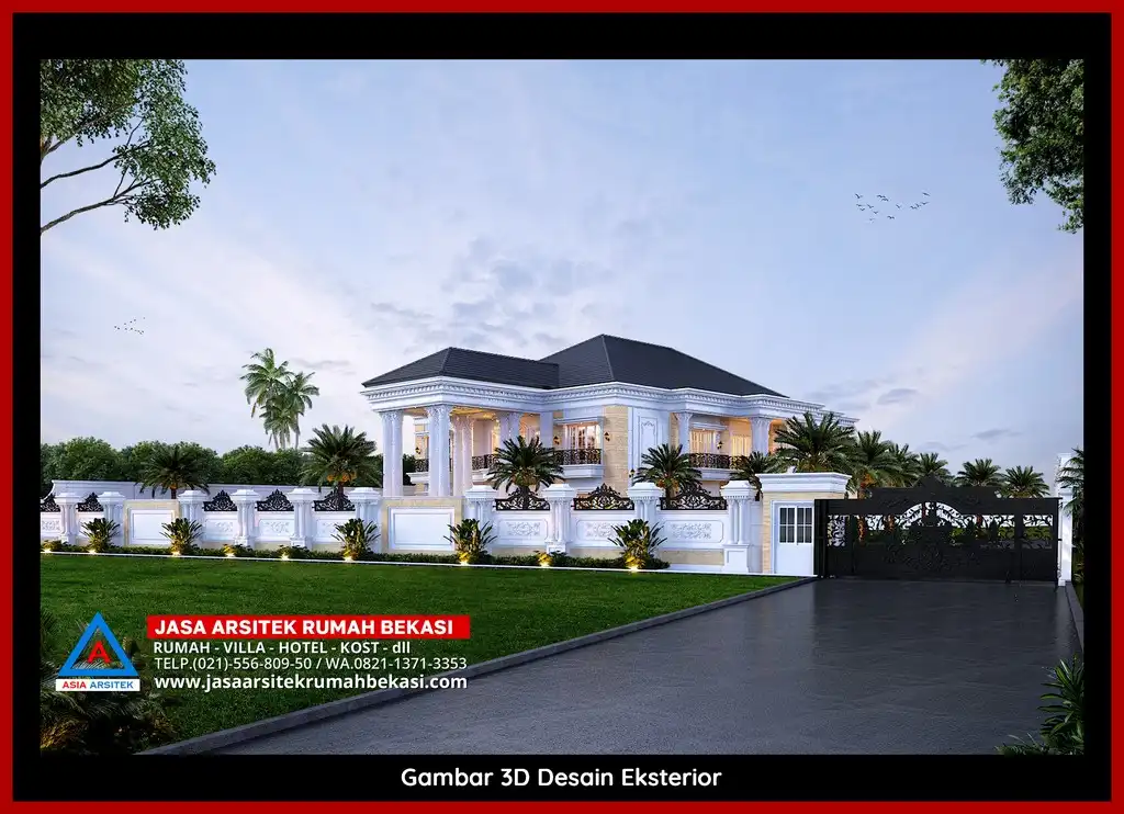 Jasa Vendor Arsitek Terbaik Di Bekasi 2025 dengan taman luas dan lanskap indah Terpercaya