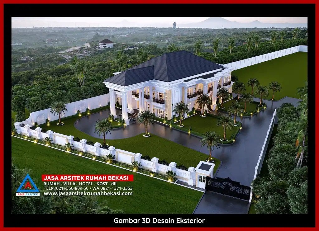 Jasa Vendor Arsitek Terbaik Di Bekasi 2025 dengan taman luas dan lanskap indah Terpercaya