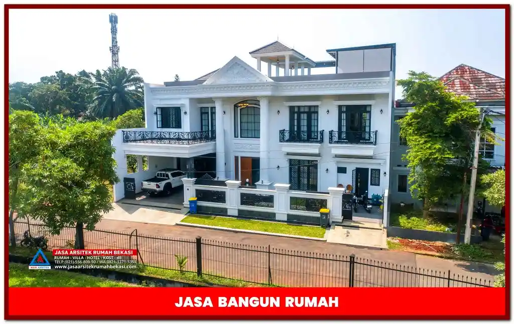 Jasa bangun rumah klasik mewah di Bekasi – Kontraktor berpengalaman dengan desain elegan, material premium, dan hasil berkualitas tinggi untuk hunian impian Anda!