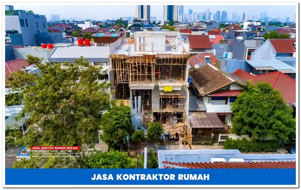 Jasa kontraktor rumah dari nol sampai jadi di Jakarta, Bekasi, Depok, Tangerang, dan Bogor – Pembangunan rumah lengkap, mulai dari perencanaan hingga finishing dengan hasil berkualitas.