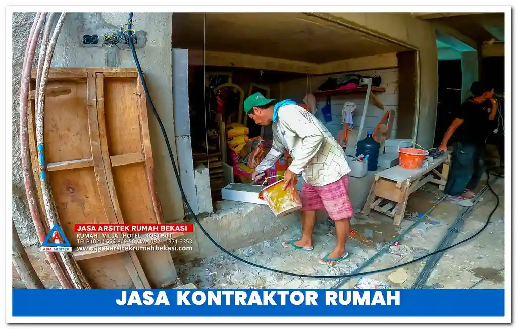 Jasa kontraktor rumah dari nol sampai jadi di Jakarta, Bekasi, Depok, Tangerang, dan Bogor – Pembangunan rumah lengkap, mulai dari perencanaan hingga finishing dengan hasil berkualitas.