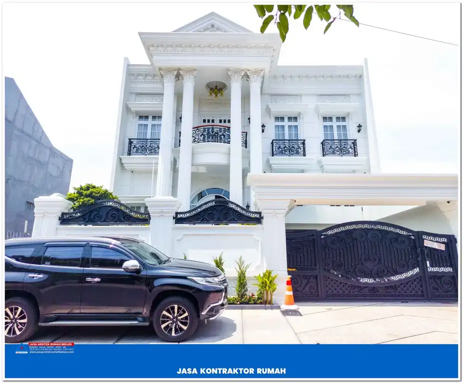 Jasa kontraktor rumah klasik ala Eropa – Spesialis pembangunan rumah bergaya klasik Eropa dengan detail arsitektur mewah dan material berkualitas.