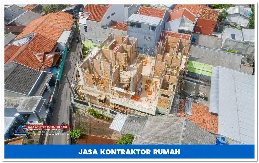 Jasa kontraktor rumah tropis 3 lantai – Desain modern dengan pencahayaan alami, sirkulasi udara optimal, dan material ramah lingkungan untuk hunian yang nyaman.
