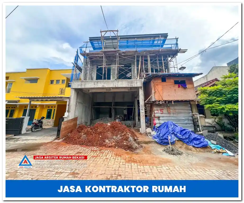 Jasa kontraktor dan bangun rumah Bekasi – Layanan profesional untuk pembangunan dan renovasi rumah dengan hasil berkualitas, desain modern, dan tenaga ahli berpengalaman.