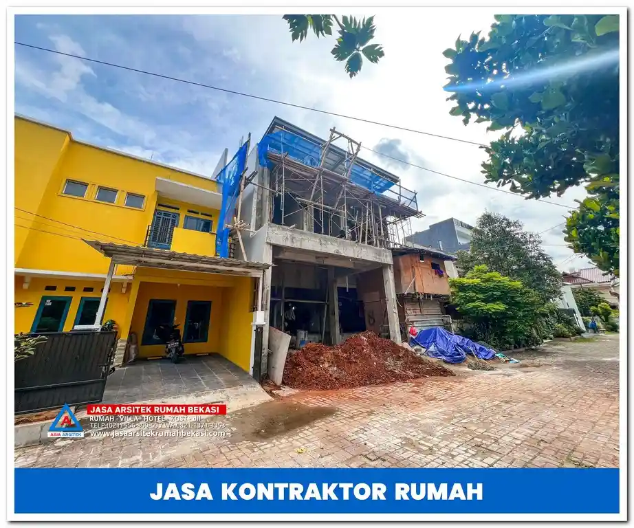 Jasa kontraktor dan bangun rumah Bekasi – Layanan profesional untuk pembangunan dan renovasi rumah dengan hasil berkualitas, desain modern, dan tenaga ahli berpengalaman.