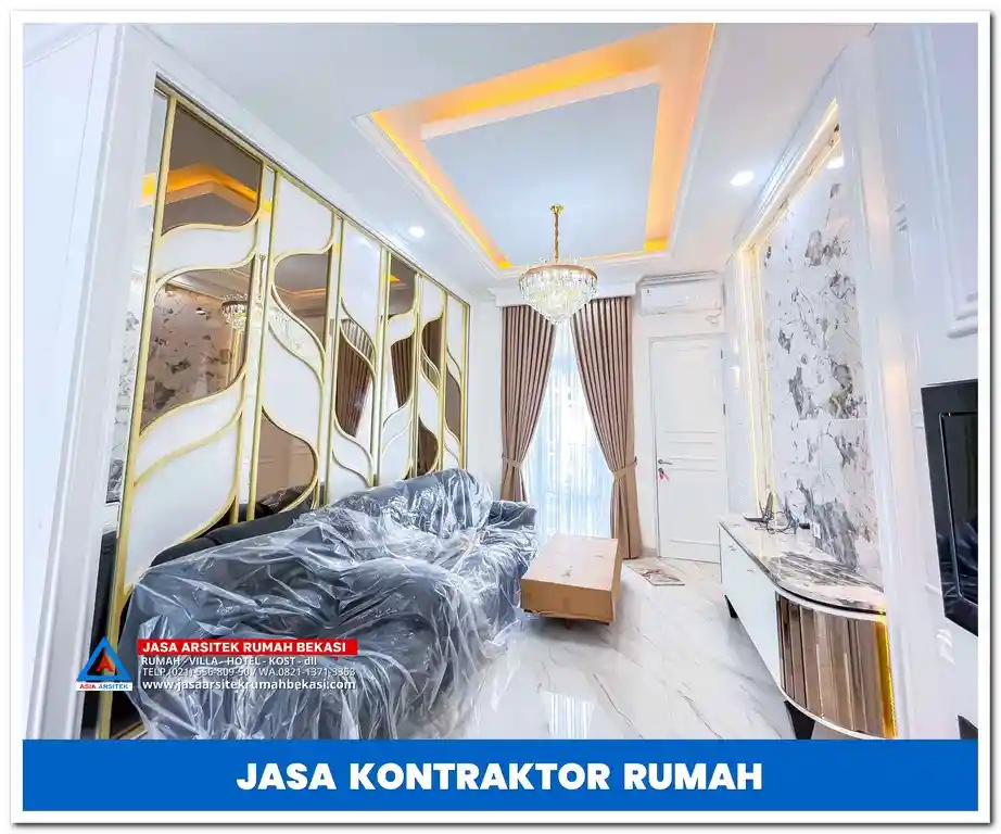 Kontraktor rumah konsep open space – Desain rumah luas dan terang dengan tata ruang terbuka, memaksimalkan pencahayaan alami dan sirkulasi udara.