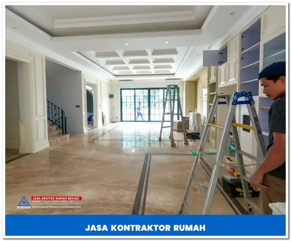 Kontraktor rumah mewah murah Bekasi – Jasa pembangunan rumah mewah dengan biaya terjangkau, desain eksklusif, dan hasil berkualitas di Bekasi.