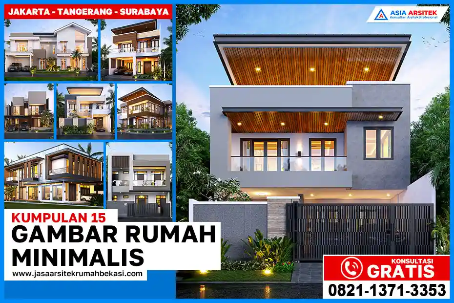15 Gambar Rumah Minimalis Tampak Depan Terbaru 2025 yang Bikin Kagum – Deretan fasad rumah minimalis dua lantai dan satu lantai dengan tampilan modern, simple, dan menawan.