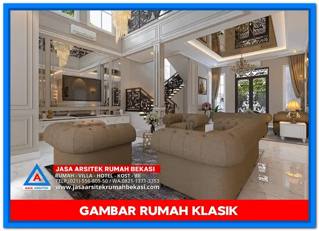 Gambar Rumah Klasik Dengan Tampak Depan Unik – Fasad rumah bergaya klasik dengan sentuhan ornamen khas dan bentuk visual yang menarik, menciptakan tampilan unik dan mewah