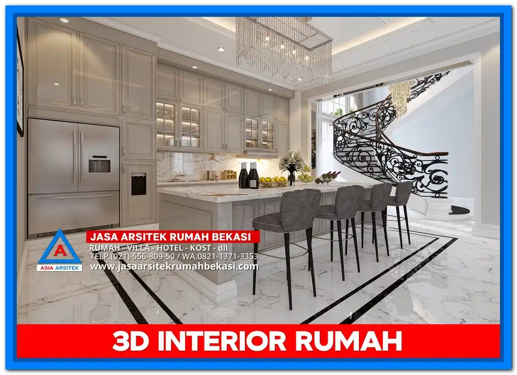 Gambar Rumah Mewah 2 Lantai Gaya Eropa – Rumah dua lantai dengan gaya klasik Eropa, menampilkan balkon artistik, pilar tinggi, dan sentuhan ornamen mewah yang menawan