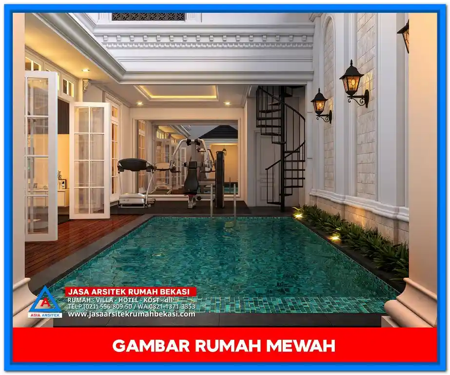 Gambar Rumah Mewah 2 Lantai Terbaru 2025 – Desain fasad elegan dengan nuansa modern yang menawan.