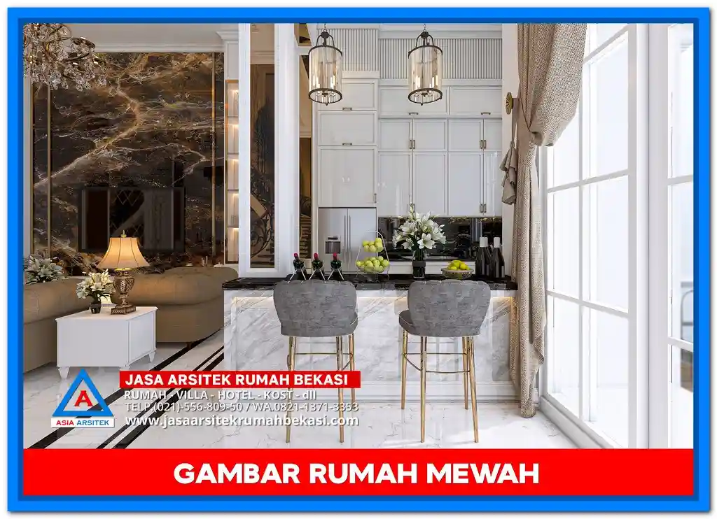 Gambar Rumah Mewah 3 Lantai Dengan Kolam Renang Cantik – Desain rumah mewah modern dengan tiga lantai, kolam renang elegan, area santai, dan fasad premium yang mengesankan