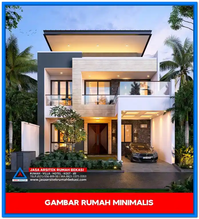 Gambar Rumah Minimalis 10x20 Sederhana – Desain fasad modern memanjang yang simpel dan elegan.