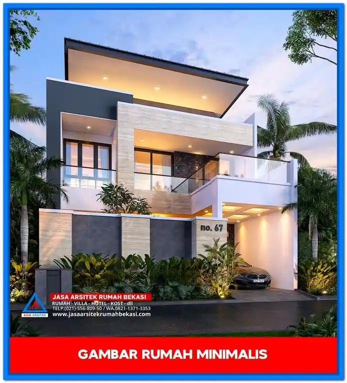 Gambar Rumah Minimalis 10x20 Sederhana – Desain fasad modern memanjang yang simpel dan elegan.
