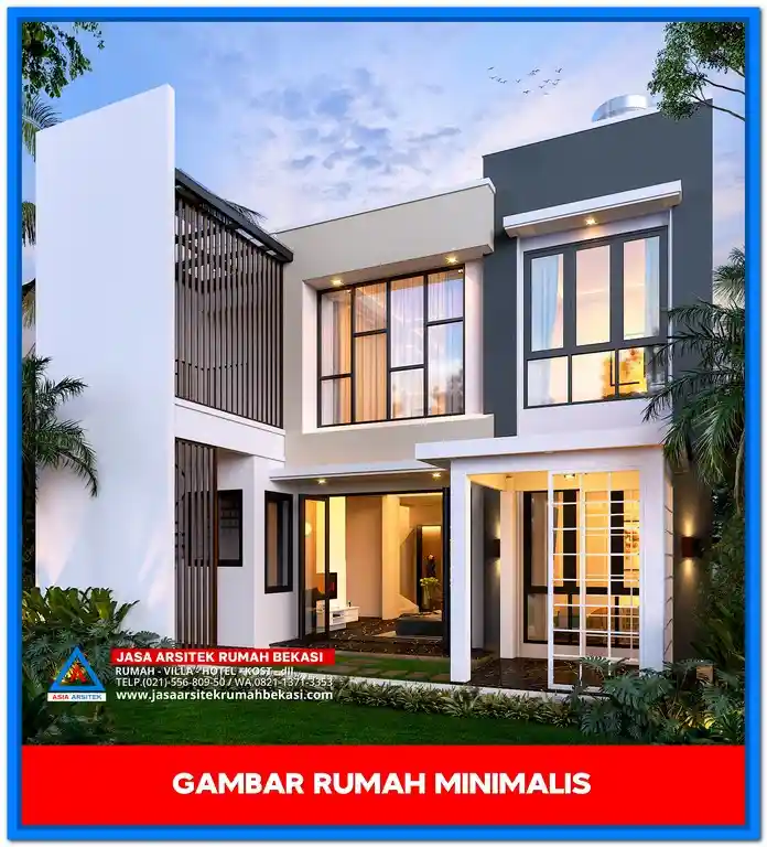 Gambar Rumah Minimalis 10x20 Sederhana – Desain fasad modern memanjang yang simpel dan elegan.
