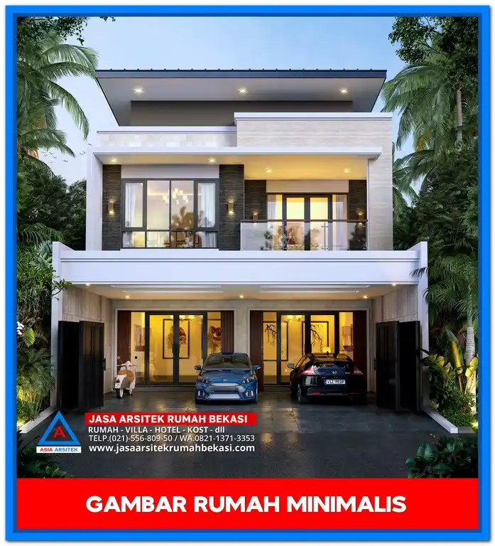 Gambar Rumah Minimalis Cocok Untuk Kavling Kecil – Desain fasad simpel dan elegan, cocok untuk lahan sempit dengan tata letak efisien dan pencahayaan alami maksimal.