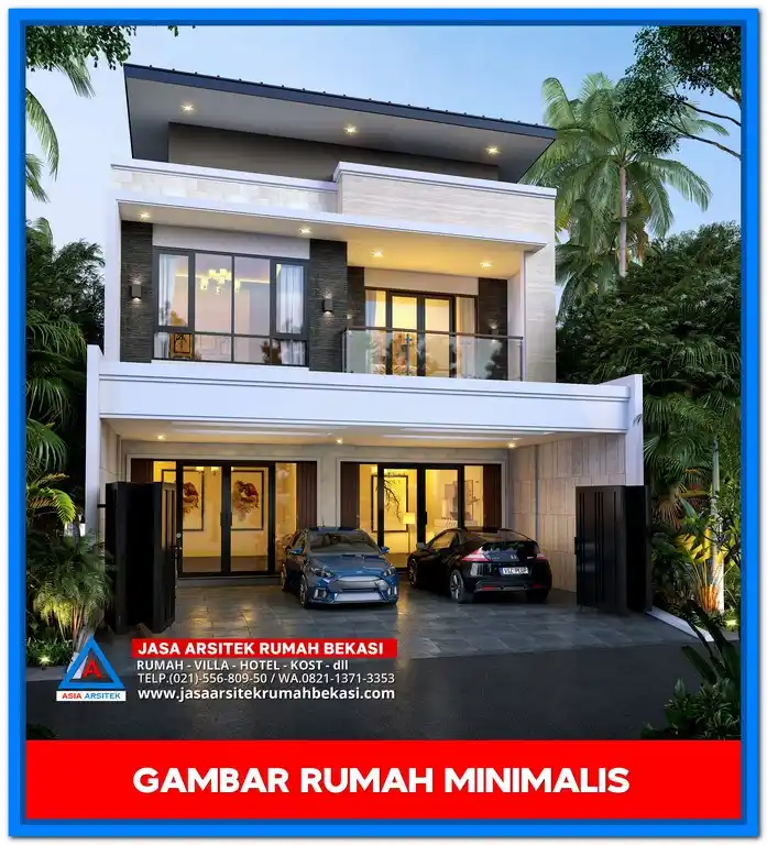 Gambar Rumah Minimalis Cocok Untuk Kavling Kecil – Desain fasad simpel dan elegan, cocok untuk lahan sempit dengan tata letak efisien dan pencahayaan alami maksimal.