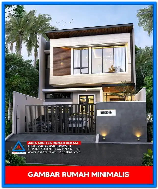 Gambar Rumah Minimalis Hemat Biaya – Desain rumah sederhana namun elegan dengan tampilan minimalis modern yang efisien dan cocok untuk budget terbatas