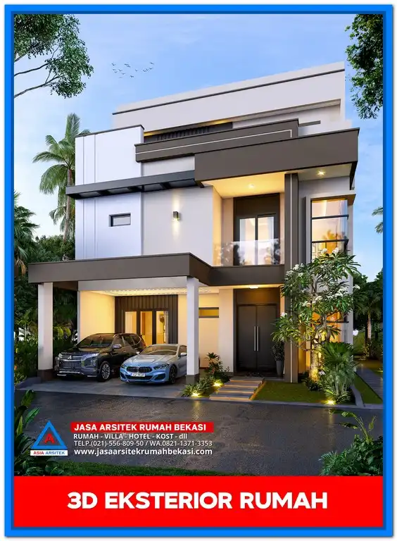 Gambar Rumah Minimalis Tampak Depan Terbaru – Fasad rumah modern bergaya minimalis dengan garis tegas, bukaan lebar, dan tampilan elegan yang menawan.