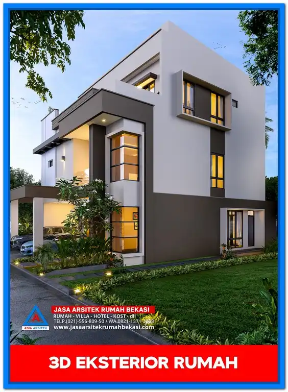 Gambar Rumah Minimalis Tampak Depan Terbaru – Fasad rumah modern bergaya minimalis dengan garis tegas, bukaan lebar, dan tampilan elegan yang menawan.
