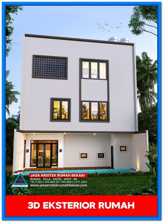 Gambar Rumah Minimalis Tampak Depan Terbaru – Fasad rumah modern bergaya minimalis dengan garis tegas, bukaan lebar, dan tampilan elegan yang menawan.