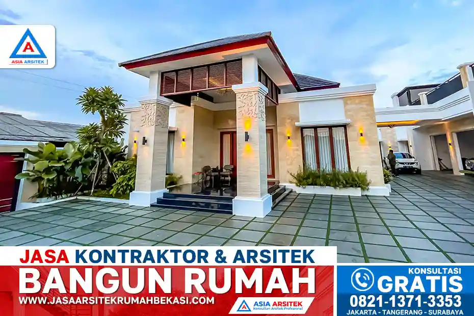 Jasa Renovasi Tropis di Bekasi - Tampilan mewah nyaman, namun tetap elegan 1 lantai di bekasi