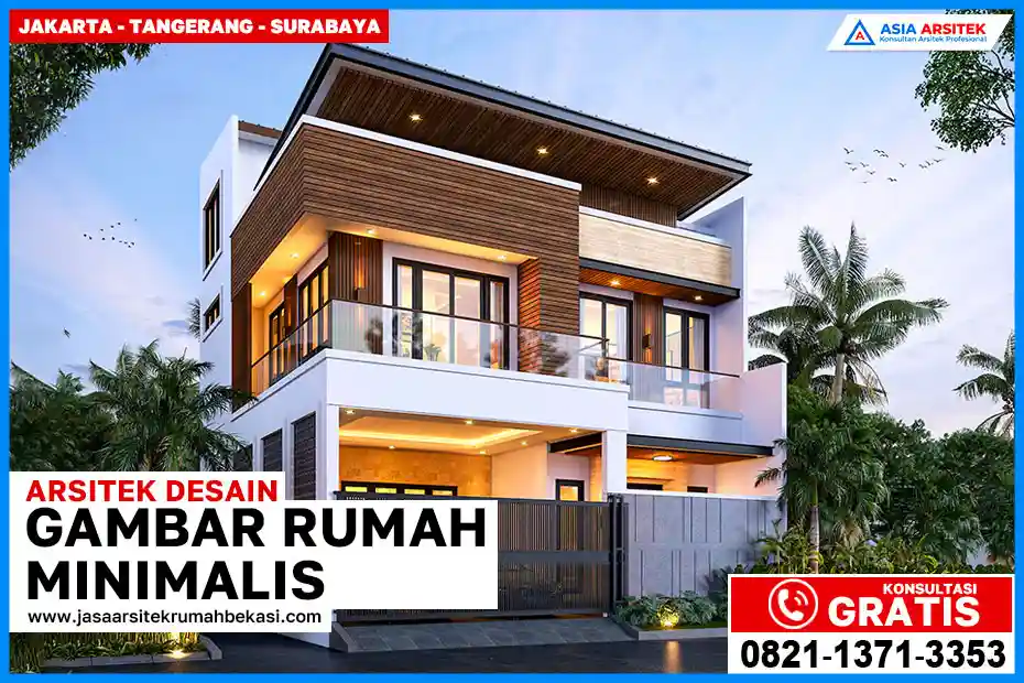Model Gambar Rumah Minimalis 2 Lantai 10x10 Tapi Cantik – Desain rumah dua lantai modern dengan fasad simpel, bentuk kotak yang proporsional, jendela besar, perpaduan material alami dan cat netral yang tampil elegan.