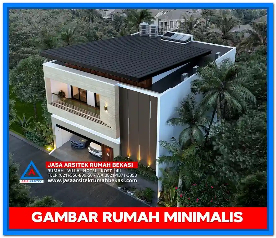 Model Rumah Minimalis 2 Lantai – Desain rumah dua lantai bergaya minimalis dengan balkon simpel, jendela besar, dan kombinasi warna netral yang elegan.