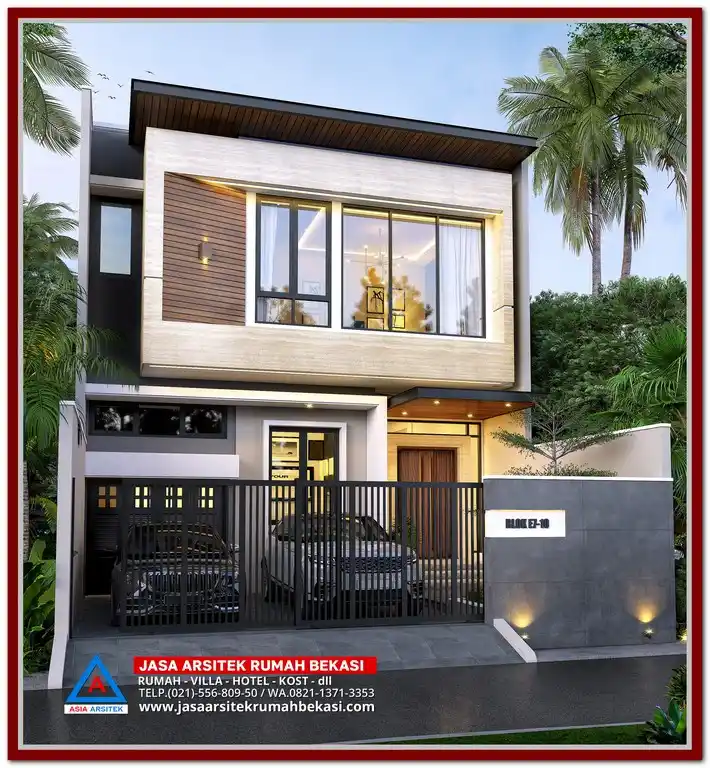 4. Gambar Rumah Minimalis di Lahan 9x20 Meter Nyaman Elegan – Desain rumah minimalis modern dengan fasad simpel dan interior fungsional untuk hunian nyaman di lahan terbatas.