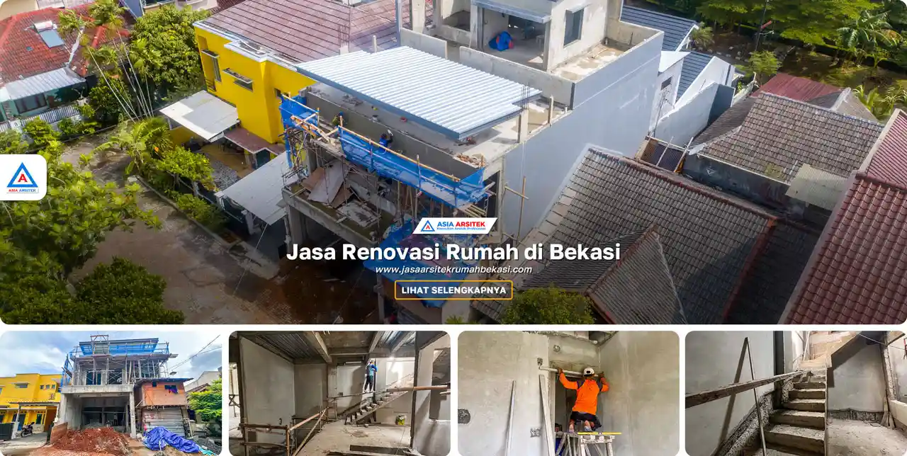 Jasa Renovasi Rumah Terbaik dan Berkualitas di Bekasi Utara – Proyek renovasi rumah bergaya modern yang dikerjakan tim ahli dengan kualitas unggulan di kawasan Bekasi Utara.