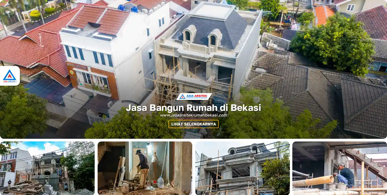 Galeri Proyek Jasa Bangun Rumah Terpercaya di Bekasi Utara – Tim profesional membangun rumah modern di kawasan Bekasi Utara dengan desain elegan dan kualitas konstruksi unggul.