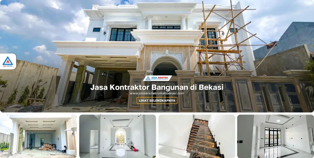 Galeri Proyek Yang Kami Kerjakan di Bekasi – Proyek pembangunan rumah modern oleh kontraktor berpengalaman dengan hasil presisi dan desain elegan di wilayah Bekasi.