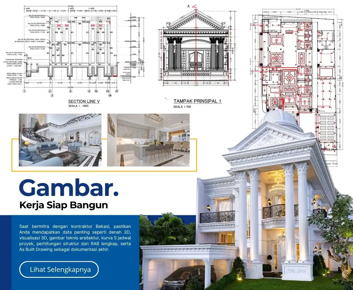 Tips Hemat Bangun Rumah dengan Jasa Kontraktor Bangunan Bekasi – Pekerja konstruksi membangun rumah dengan material hemat biaya namun berkualitas