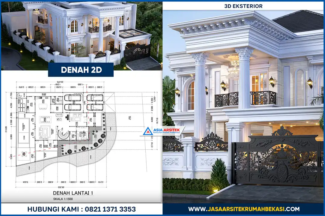 Jasa desain arsitek mewah Bekasi amanah dan berpengalaman dengan hasil desain elegan dan berkelas