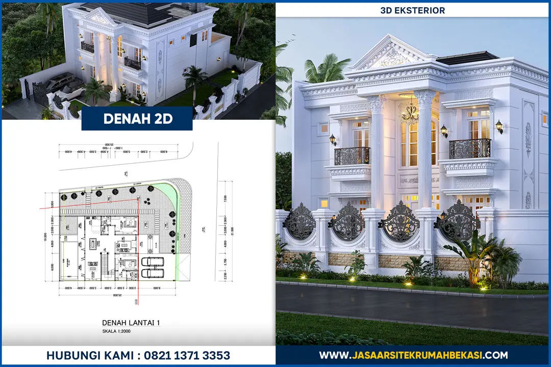 Jasa desain arsitek mewah Bekasi berpengalaman dan berkualitas untuk rumah elegan dan eksklusif